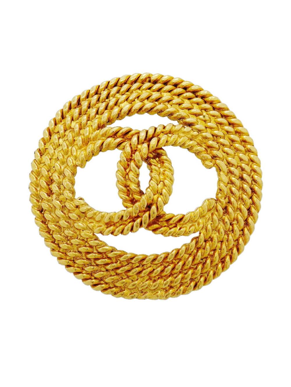 Chanel Cc Logo Circle Brooch Metal #371413C57B
